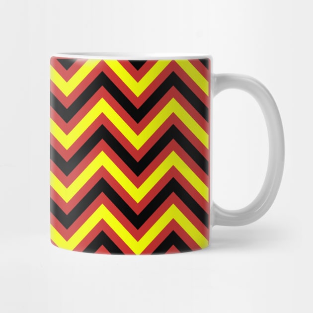 Zigzag Lines - Black Yellow by SanTees